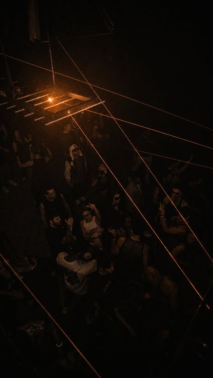 Performer lit by a single warm spotlight